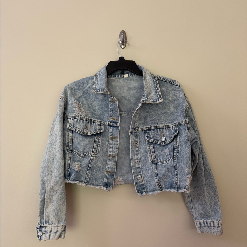 Denim Cropped Jacket